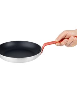 Hygiplas Aluminium Non-Stick Teflon Platinum Plus Frying Pan with Red Handle 24cm (HT965)