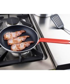 Hygiplas Aluminium Non-Stick Teflon Platinum Plus Frying Pan with Red Handle 24cm (HT965)