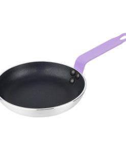 Hygiplas Aluminium Non-Stick Teflon Platinum Plus Frying Pan with Purple Handle 20cm (HT967)