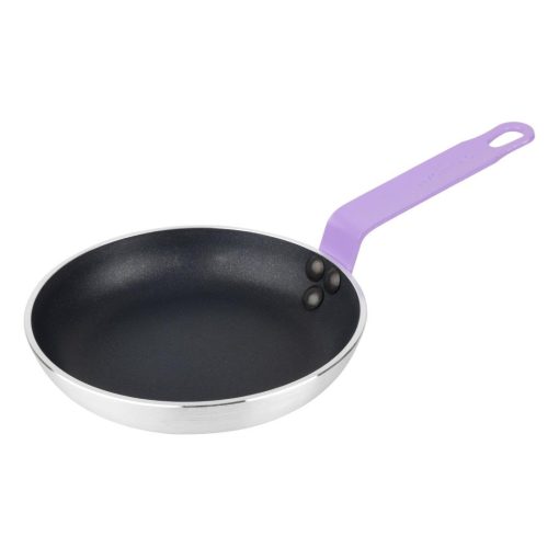 Hygiplas Aluminium Non-Stick Teflon Platinum Plus Frying Pan with Purple Handle 20cm (HT967)