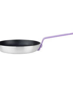 Hygiplas Aluminium Non-Stick Teflon Platinum Plus Frying Pan with Purple Handle 20cm (HT967)