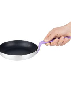 Hygiplas Aluminium Non-Stick Teflon Platinum Plus Frying Pan with Purple Handle 20cm (HT967)