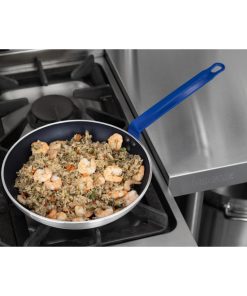 Hygiplas Aluminium Non-stick Teflon Platinum Plus Frying Pan with Blue Handle 28cm (HT972)