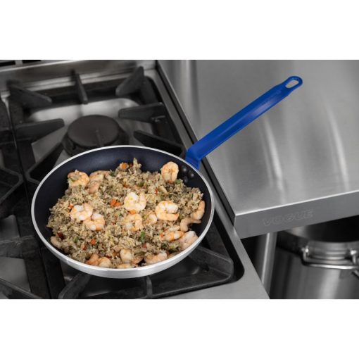 Hygiplas Aluminium Non-stick Teflon Platinum Plus Frying Pan with Blue Handle 28cm (HT972)