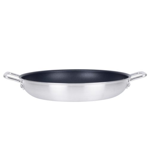 Vogue Aluminium Non-stick Teflon Platinum Plus Paella Pan 35cm (HT990)