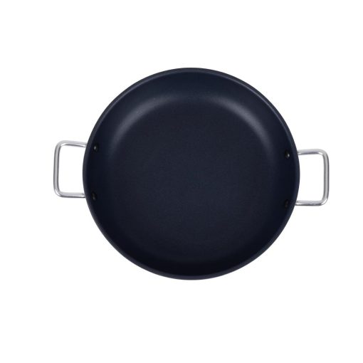 Vogue Aluminium Non-stick Teflon Platinum Plus Paella Pan 35cm (HT990)