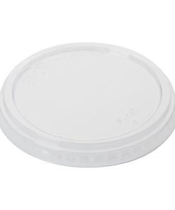 Fiesta Recyclable rPET Flat Lids for Deli Cups 8-12-16oz 300 Pack (HU069)