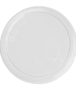 Fiesta Recyclable rPET Flat Lids for Deli Cups 8-12-16oz 300 Pack (HU069)