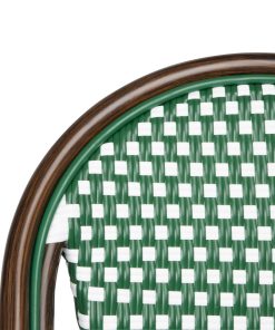 Bolero Parisian Style PE Rattan Chair Green Dot Mix 2 Pack (HW599)