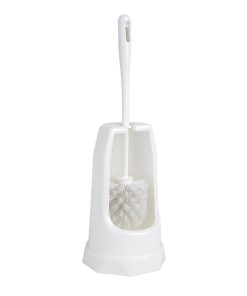 Jantex Round Toilet Brush and Holder - White (HX386)