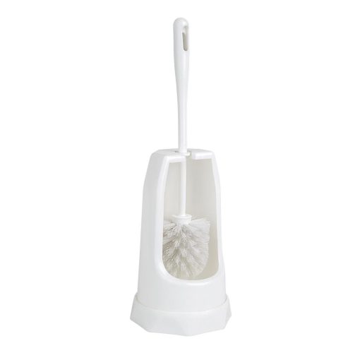 Jantex Round Toilet Brush and Holder - White (HX386)