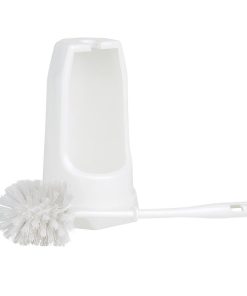 Jantex Round Toilet Brush and Holder - White (HX386)