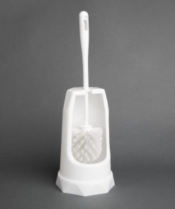 Jantex Round Toilet Brush and Holder - White (HX386)