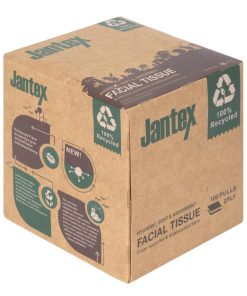 Jantex Green 100 Recycled Facial Tissue Cube 100 Sheets 36 Pack (HX931)