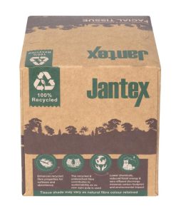 Jantex Green 100 Recycled Facial Tissue Cube 100 Sheets 36 Pack (HX931)