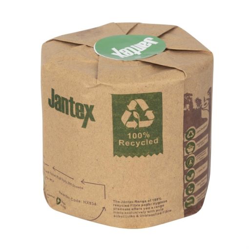 Jantex Green 100 Recycled Wrapped Toilet Roll 3ply 260 Sheets 36 Pack (HX934)