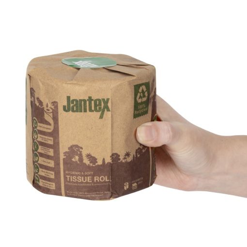 Jantex Green 100 Recycled Wrapped Toilet Roll 3ply 260 Sheets 36 Pack (HX934)