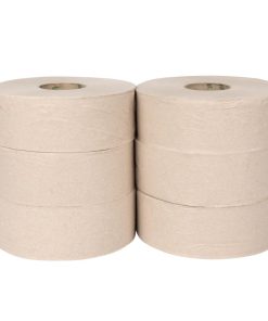 Jantex Green 100 Recycled Jumbo Roll Refill 2ply 300m Pack 6 (HX938)