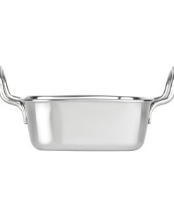 Olympia Table Presentation Square Dish Stainless Steel 115x115mm (HY123)