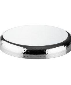 Olympia Hammered Stainless Steel Round Tray 260x35mm (HY124)