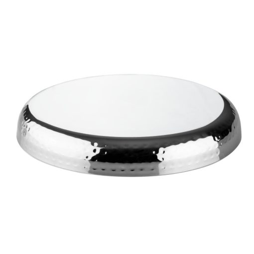 Olympia Hammered Stainless Steel Round Tray 260x35mm (HY124)