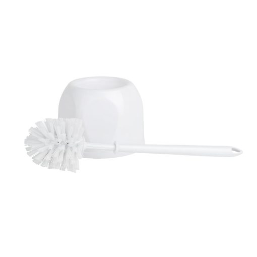 Nisbets Essentials Round Toilet Brush and Holder - White (HY187)