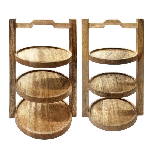 Olympia 3-Tier Stand Mango Wood for 150mm Plates (HY750)