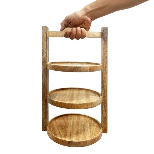 Olympia 3-Tier Stand Mango Wood for 200mm Plates (HY751)