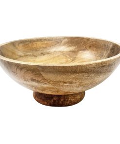 Olympia Footed Bowl Mango Wood 280mm (HY758)