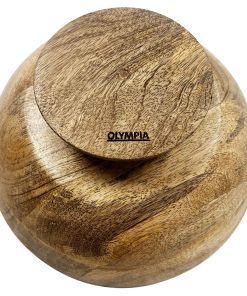 Olympia Footed Bowl Mango Wood 280mm (HY758)