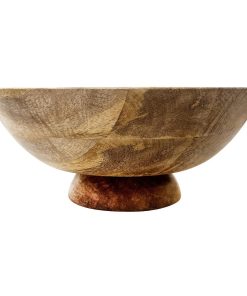 Olympia Footed Bowl Mango Wood 280mm (HY758)