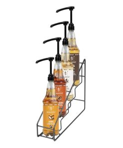 Olympia Syrup Bottle Stand Black Wire 400x105x320mm (HY987)