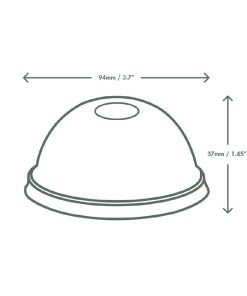 Vegware Nourish Moulded Fibre Cold Cup Dome Lids with Hole 89-Series Pack of 1000 (HZ943)