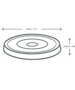 Vegware Nourish Moulded Fibre Cold Cup Flat Lids with Hole 89-Series Pack of 1000 (HZ944)