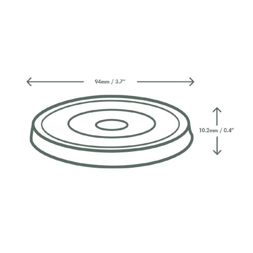 Vegware Nourish Moulded Fibre Cold Cup Flat Lids with Hole 89-Series Pack of 1000 (HZ944)