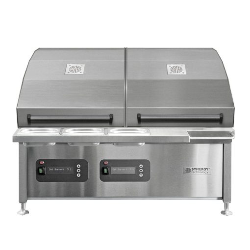 Synergy CharGo STCGO900 Chargrill Oven with 2 Lids Slow Cook Shelves and Garnish Rail (JA963)