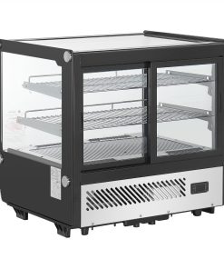 Polar G-Series Countertop Display Fridge Black Square Glass 120Ltr (PG003)