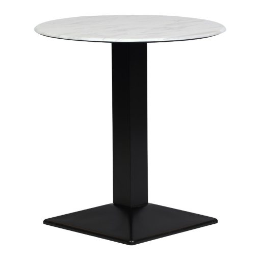 Turin Metal Base 600mm Round Dining Table with Laminate Top in Marble (CZ818)