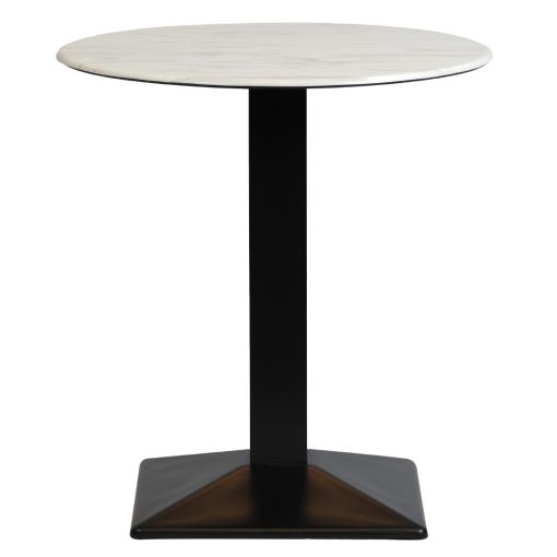 Turin Metal Base 600mm Round Dining Table with Laminate Top in Marble (CZ818)