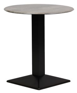 Turin Metal Base 600mm Round Dining Table with Laminate Top in Concrete (CZ819)