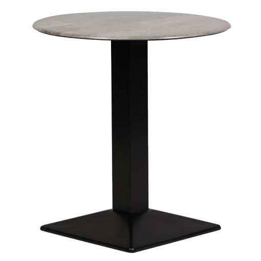 Turin Metal Base 600mm Round Dining Table with Laminate Top in Concrete (CZ819)