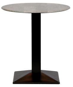 Turin Metal Base 600mm Round Dining Table with Laminate Top in Concrete (CZ819)