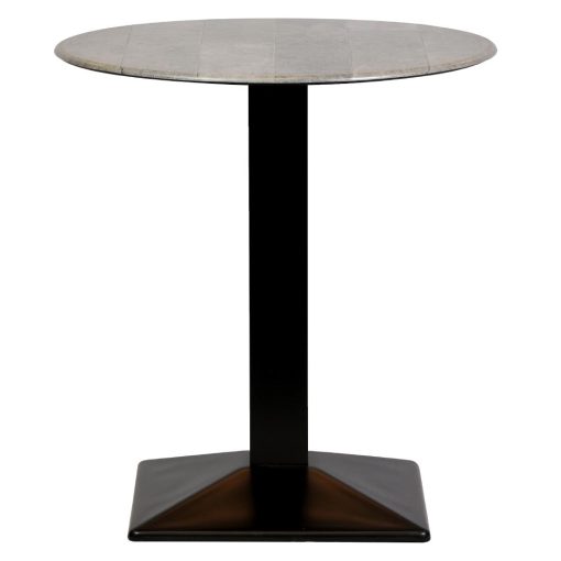 Turin Metal Base 600mm Round Dining Table with Laminate Top in Concrete (CZ819)