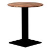 Turin Metal Base 600mm Round Dining Table w-Laminate Top in Planked Oak (CZ820)