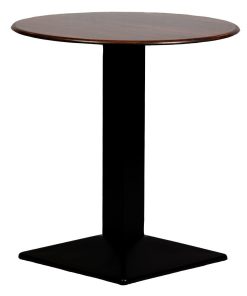 Turin Metal Base 600mm Round Dining Table with Laminate Top in Walnut (CZ821)