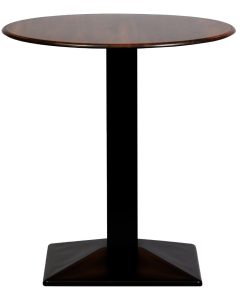 Turin Metal Base 600mm Round Dining Table with Laminate Top in Walnut (CZ821)