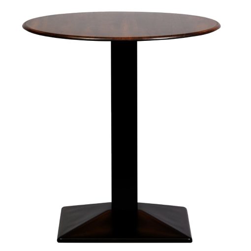 Turin Metal Base 600mm Round Dining Table with Laminate Top in Walnut (CZ821)