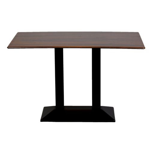 Turin Metal Base Rectangle Dining Table with Laminate Top in Walnut (CZ825)