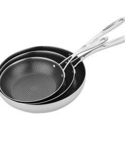 Vogue Tri-Shield Stainless Steel Saucepan with Clad Coating 20cm (GP187)