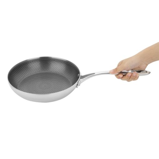 Vogue Tri-Shield Stainless Steel Saucepan with Clad Coating 24cm (GP188)